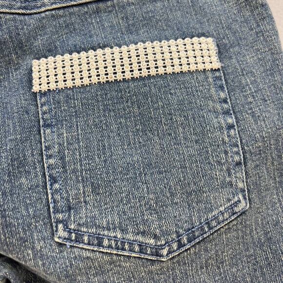 Basix II Women's Skimmer Length Folded Hem Jeans Size 6 - Picture 10 of 14